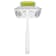 8x6mm Emerald Cut Peridot And White Topaz Accents Rhodium Over Sterling
Silver Double Halo Ring