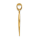 14k Yellow Gold Brushed Reversible Forever and Ever Break-Apart Heart Pendant