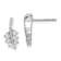 Rhodium Over 14K White Gold Lab Grown Diamond SI1/SI2, G H I, Leaf Post Earrings