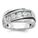 Rhodium Over 10K White Gold with Black Rhodium Men's Polished and Satin
A Diamond Ring 1.01ctw