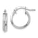 Rhodium Over 14k White Gold Polished 5/8" Small Hoop Earrings