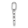 Rhodium Over 14k White Gold Diamond Number 3 Pendant