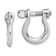 Rhodium Over Sterling Silver Polished Medium Shackle Link Screw Earrings