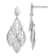 14K White Gold Polished Diamond-cut Post Dangle Chandelier Earrings