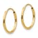 14K Yellow Gold Endless Hoop Earrings