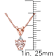 Morganite & Diamond 10K Rose Gold Pendant With Chain 0.52ctw