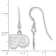 Rhodium Over Sterling Silver NHL Philadelphia Flyers LogoArt Dangle Earrings