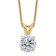 14K Yellow Gold 2 ct. 8.0mm Round G H I True Light Moissanite Solitaire
Pendant with Chain