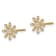 14K Yellow Gold Cubic Zirconia Flower Post Earrings