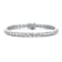 CZ Tennis Bracelet In White Rhodium Over Brass