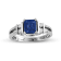 0.85ctw Sapphire and Diamond Ring in 14k White Gold