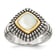 Sterling Silver Antiqued with 14K Accent Mother of Pearl Ring