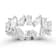 Rachel Zoe Mixed Shape CZ Eternity Band Ring in Rhodium Over Sterling Silver