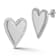 Sterling Statements Rhodium Over Sterling Silver Cubic Zirconia Halo
Heart Studs