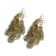 Gold Tone Filigree Drop Cluster Earring