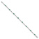 Rhodium Over 10k White Gold Diamond and Green Emerald Bracelet