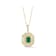 Rachel Zoe CZ Octagon Medallion Necklace in 14K Gold Over Sterling Silver