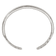 Sterling Silver Polished with Hammered Ends Cuff Bracelet