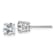 Rhodium Over 14K White Gold 1ct. 5.0mm Round J-K Color Moissanite Earrings