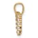 14K Yellow Gold Lab Grown Diamond Letter M Initial Pendant