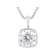 Moissanite Cushion-Cut Solitaire Pendant In Platinum-Enhanced Sterling
Silver 2.00ctw Diamond Equivalent Weight