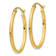14k Yellow Gold 11/16" Fancy Oval Hoop Earrings