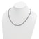 Rhodium Over Sterling Silver Polished 3.0mm Franco 30 Inch Chain
