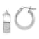 Rhodium Over 14k White Gold 5/8" High Polished Hoop Earrings