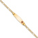14k Yellow Gold Medical Soft Diamond Shape Red Enamel Figaro Link ID Bracelet