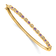 14k Yellow Gold Amethyst and Diamond Bangle