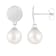 White Cultured Freshwater Pearl 14k White Gold Earrings 8-8.5mm