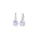 14K White Gold Pink Amethyst and White Topaz Earrings