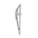 Rhodium Over 14k White Gold Diamond Cross Chain Slide