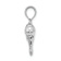 Rhodium Over 14k White Gold 3D Puffed Dolphin Pendant