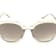 BCBG Square Blush Crystal Frame / Brown Gradient Sunglasses