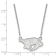 Rhodium Over Sterling Silver NHL LogoArt Nashville Predators Small Necklace
