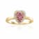 Ruby and Moissanite 14K Yellow Gold Over Sterling Silver Heart Shape
Cluster Ring