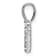 Rhodium Over 14K White Gold Lab Grown Diamond Letter V Initial Pendant