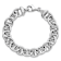 Rhodium Over Sterling Silver Polished and Textured Mariner Link Bracelet