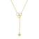 White Cubic Zirconia 14k Yellow Gold Over Sterling Silver Bee Necklace 0.04ctw