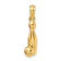 14k Yellow Gold 3D Textured Bowling Pin and Ball Charm