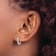 Rhodium Over 14k White Gold Polished 7/16" Hinged Hoop Earrings