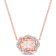 1.14ctw Morganite And 0.10ctw Diamond 10k Rose Gold Necklace