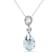Sky Blue Topaz Checkerboard Pear Shaped Rhodium Over Sterling Silver
Teardrop Necklace