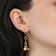 Gold Tone Multi Color Round Bead Drop Leverback Earrings