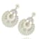 White Iridescent Filigree Drop Floral Earring