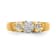 14K Yellow Gold AA Quality Engagement Ring 0.07ctw