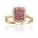 Ruby and Moissanite 14K Yellow Gold Over Sterling Silver Rectangle
Cluster Ring