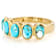 Turquoise And Mother-Of-Pearl Five-Stone Band Ring In 18K Gold Over
Sterling Silver
