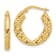14K Yellow Gold Diamond-cut Hoop Earrings